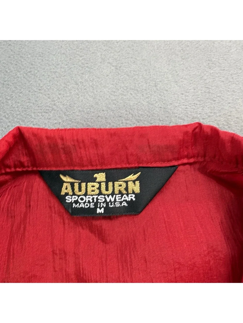 Vintage 80s Corvette Windbreaker Jacket Size Medium Red Sports Car
